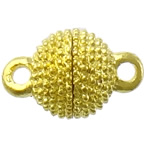 Zinc Alloy Magnetic Clasp Drum gold color plated single-strand nickel lead & cadmium free Approx 2mm Sold By Lot
