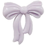 Resin Bowknot flat back purple Sold By Lot