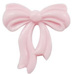 Resin Bowknot flat back pink Sold By Lot