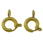 Brass Spring Ring Clasp gold color plated nickel lead & cadmium free Approx 2mm Sold By Bag