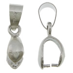 Brass Pinch Bail platinum color plated nickel lead & cadmium free 1mm Approx Sold By Bag