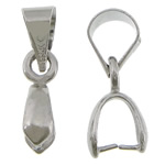 Brass Pinch Bail platinum color plated nickel lead & cadmium free 0.6mm Approx Sold By Bag