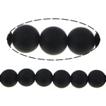 Black Diamond Perla, Krug, sintetički, mat, 8mm, Rupa:Približno 1mm, Dužina Približno 15 inčni, 20pramenovi/Lot, 46računala/Strand, Prodano By Lot