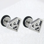 Stainless Steel Ear Piercing Jewelry 316L Stainless Steel with Rubber original color 6mm Sold By Lot