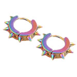Stainless Steel Ear Piercing Jewelry 316L Stainless Steel colorful plated 9mm 1mm Sold By Lot