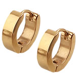 Stainless Steel Ear Piercing Jewelry 316L Stainless Steel gold color plated 4mm 13.5mm 9mm 1mm Sold By Lot