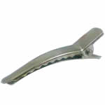 Iron Alligator Hair Clip platinum color plated nickel lead & cadmium free 45mm Sold By Lot