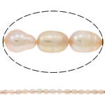 Cultured Rice Freshwater Pearl Beads natural purple Grade A 8-9mm Approx 0.8mm Sold Per 15.7 Inch Strand