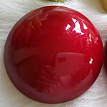 ABS plast Shank Button, Kupole, červený, 25mm, 50PC/Bag, Prodáno By Bag