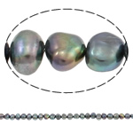 Barock kultivierten Süßwassersee Perlen, Natürliche kultivierte Süßwasserperlen, 6-7mm, Bohrung:ca. 0.8mm, verkauft per ca. 14 ZollInch Strang