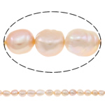 Perles nacres baroques de culture d'eau douce , perle d'eau douce cultivée, pomme de terre, rose, 10-11mm, Trou:Environ 0.8mm, Vendu par Environ 14.5 pouce brin