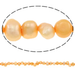 Barok ferskvandskulturperle Beads, Ferskvandsperle, gul, 4-5mm, Hole:Ca. 0.8mm, Solgt Per 14.5 inch Strand