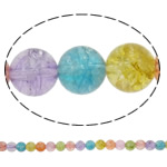 Crackle Quartz Beads, Round, 6mm, Hole:Approx 1mm, Length:15.7 Inch, 10Strands/Lot, 66PCs/Strand, Sold By Lot