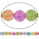 Crackle Quartz Beads, Round, 10mm, Hole:Approx 1mm, Length:15.7 Inch, 10Strands/Lot, 40PCs/Strand, Sold By Lot