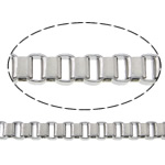 Stainless Steel Box Chain, original color, 1.80x2.50mm, Length:100 m, Sold By Lot