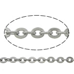 Stainless Steel Oval Chain, original color, 2.80x2.30x0.50mm, Length:100 m, Sold By Lot