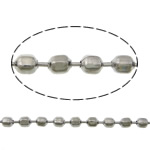 Rostfritt stål Ball Chain, ROSTFRITT STÅL, kulkedja, ursprungliga färgen, 2.50x2mm, Längd 100 m, Säljs av Lot