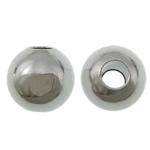 Edelstahl-Perlen mit großem Loch, Edelstahl, Trommel, originale Farbe, 8x6mm, Bohrung:ca. 3mm, 500PCs/Tasche, verkauft von Tasche