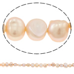 Cultured Potato Freshwater Pearl Beads, natural, pink, Grade AA, 7-8mm, Hole:Approx 0.8mm, Sold Per 15 Inch Strand