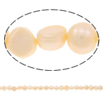 Barokna Kulturan Slatkovodni Pearl perle, Nuggetsi, prirodan, roze, ocjena, 9-10mm, Rupa:Približno 0.8mm, Prodano Per 14.5 inčni Strand