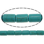 Turquoise Beads, Dyed Turquoise, Column, skyblue, 12x8mm, Hole:Approx 1.5mm, Length:Approx 16 Inch, 50Strands/Lot, Approx 33PCs/Strand, Sold By Lot