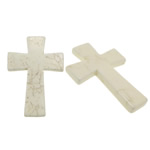 Natural Turquoise Cabochon Dyed Turquoise Cross flat back beige Sold By Lot