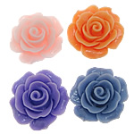 Resin, Flower, flat back, mixed colors, 19x18x8.50mm, 500PCs/Bag, Sold By Bag