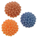 Resin, Flower, flat back, mixed colors, 16x9mm, 500PCs/Bag, Sold By Bag