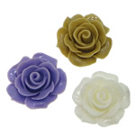 Harz Schmuckperlen, Blume, gemischte Farben, 19x19x12mm, Bohrung:ca. 2mm, 500PCs/Tasche, verkauft von Tasche