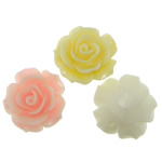 Resin Jewelry Beads, Flower, mixed colors, 20x20x10mm, Hole:Approx 2mm, 500PCs/Bag, Sold By Bag