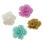 Resin Jewelry Beads, Flower, mixed colors, 14x14x7mm, Hole:Approx 1.2mm, 500PCs/Bag, Sold By Bag