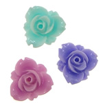 Resin, Flower, flat back, mixed colors, 12x12x5mm, 500PCs/Bag, Sold By Bag