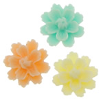 Resin, Flower, flat back, mixed colors, 14x7.50mm, 500PCs/Bag, Sold By Bag