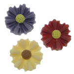 Resin, Flower, flat back, mixed colors, 8x2.50mm, 500PCs/Bag, Sold By Bag