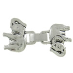Zinc Alloy Fold Over Clasp Elephant antique silver color plated nickel lead & cadmium free Approx Sold By Bag