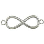 Infinity Zinc Alloy Connector platinum color plated 1/1 loop nickel lead & cadmium free Approx 2mm Sold By Lot