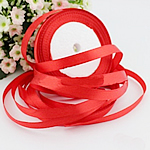 Satin Ribbon, red, 10mm, 30PCs/Lot, Sold By Lot