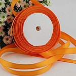 Saténová stuha, Satin Ribbon, načervenalá oranžová, 10mm, 30PC/Lot, Prodáno By Lot