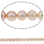 Runde ferskvandskulturperle Beads, Ferskvandsperle, naturlig, lyserød, klasse A, 8-9mm, Hole:Ca. 0.8mm, Solgt Per 15 inch Strand