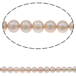 Knap ferskvandskulturperle Beads, Ferskvandsperle, Button, naturlig, lyslilla, 8-9mm, Hole:Ca. 0.8-1mm, Solgt Per Ca. 15.3 inch Strand