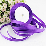 Satin Ribbon, purple, 12mm, 20PCs/Lot, Sold By Lot