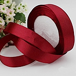 Satin Ribbon, wine red color, 6mm, 40PCs/Lot, Sold By Lot
