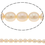 Cultured Rice Freshwater Pearl Beads, natural, pink, Grade AA, 8-9mm, Hole:Approx 0.8mm, Sold Per 15 Inch Strand