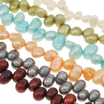 Barock kultivierten Süßwassersee Perlen, Natürliche kultivierte Süßwasserperlen, gemischte Farben, Grade A, 7-8mm, Bohrung:ca. 0.8mm, Länge:15 ZollInch, 10SträngeStrang/Tasche, verkauft von Tasche