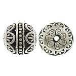 Tibetan Style Hollow Beads, Round, antique silver color plated, nickel, lead & cadmium free, 14mm, Hole:Approx 2mm, 200PCs/Lot, Sold By Lot