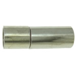 Cierre Bayoneta de Metal, Tubo, chapado en color de platina, libre de níquel, plomo & cadmio, 18x6mm, agujero:aproximado 5mm, 30PCs/Bolsa, Vendido por Bolsa