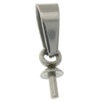Stainless Steel Peg Bail, original color, 3x7mm, Hole:Approx 3x7mm, 500PCs/Lot, Sold By Lot