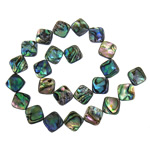 Abalone Shell Beads, Rhombus, nickel, lead & cadmium free, 12x12x3mm, Hole:Approx 1mm, Length:15.5 Inch, 5Strands/Lot, 26PCs/Strand, Sold By Lot