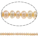 Cultured Button Freshwater Pearl Beads, natural, pink, 9-10mm, Hole:Approx 0.8mm, Sold Per Approx 15 Inch Strand