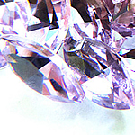 Cabochon di cristallo, Occhio di cavallo, placcato color argento, estremità & sfaccettati, violetto chiaro, 13x27mm, 96PC/borsa, Venduto da borsa